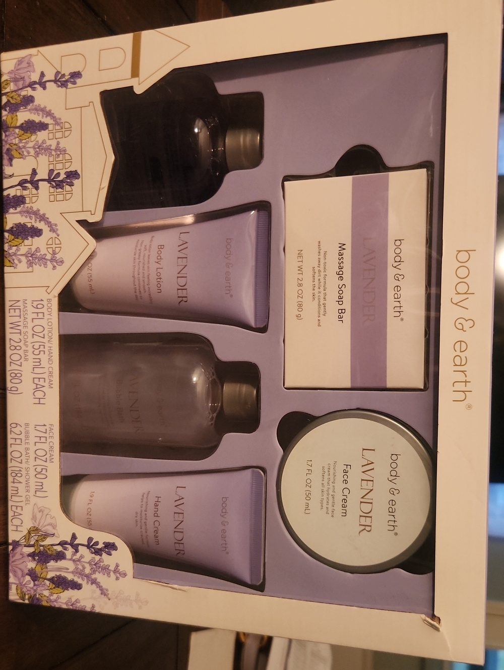 Body & Earth Lavender Spa Gift Set Lavender Bath & Body Gift Set